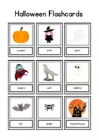 Vista previa - Tarjetas / Manipulativos - Halloween flashcards - Flashcards in inglés - página 1