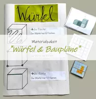 Vorschau - Bildkarten - Materialpaket "Würfel & Baupläne" - Deckblatt