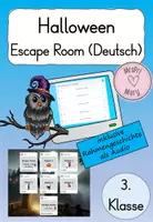 Vorschau - Audio-Dateien - Halloween Escape Room Interactive (Deutsch Klasse 3) - Deckblatt