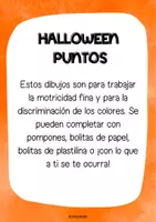 Vista previa - Juegos / Gamificación - Dibujos de Halloween para Completar con Pompones, Plastilina... - página 1