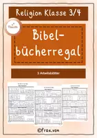 Vorschau - Arbeitsblätter - Bibelbücherregal - Bücher der Bibel - Deckblatt