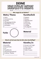 Vorschau - Arbeitsblätter - Fragebogen KUNST Vorerfahrung und Interesse der Schüler - Seite 2