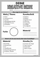 Vorschau - Arbeitsblätter - Fragebogen KUNST Vorerfahrung und Interesse der Schüler - Seite 3