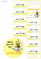 Vorschau - Mal- und Bastelvorlagen - Einschulung Countdown Schulkind - Seite 2