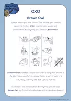 Vorschau - Stationenlernen - Brown Owl's Friends and Family - Tic Tac Toe - Deckblatt