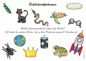 Vorschau - Arbeitsblätter - Rechtschreibphänomen: e am Wortende (Wimmelbild & Wortkarten) - Seite 3