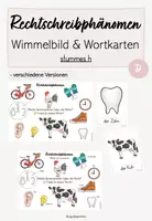 Vorschau - Arbeitsblätter - Rechtschreibphänomen: stummes h (Wimmelbild & Wortkarten) - Deckblatt