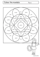 Vorschau - Arbeitsblätter - 🎨 Englisch Farben – Colours Mandalas | Lies & male aus - Seite 3