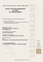 Vorschau - Stundenentwürfe - Qualitätssicherung in der Elternarbeit - Deckblatt