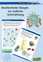 Vorschau - Arbeitsblätter - Monsterstarke Übungen zur auditiven Wahrnehmung - Deckblatt