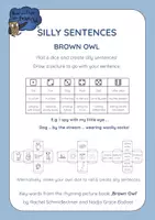 Aperçu - Feuilles d'exercices - Brown Owl - Silly Sentences Dice Game! - Page de couverture