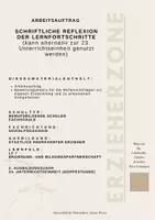 Vorschau - Stundenentwürfe - Arbeitsauftrag schriftliche Reflexion der Lernfortschritte 2. Ausbildungsjahr - Deckblatt