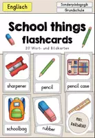 Vorschau - Präsentationen/Tafelbilder - School things at school Bildkarten flashcards - Englisch - Deckblatt