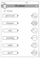Vorschau - Arbeitsblätter - School things at school Arbeitsblatt Wortschatz - Englisch - Seite 2