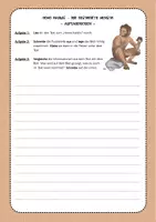 Vorschau - Mal- und Bastelvorlagen - Steinzeit: Homo habilis (Text und Puzzle) - Seite 1