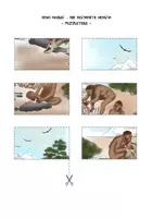 Vorschau - Mal- und Bastelvorlagen - Steinzeit: Homo habilis (Text und Puzzle) - Seite 2