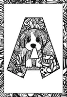 Vorschau - Mal- und Bastelvorlagen - Hunde Buchstaben und Satzzeichen Zentangle-Ausmalbilder - Seite 2