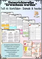 Vorschau - Arbeitsblätter - Vorbilder damals & heute (Erwachsen werden) - Deckblatt