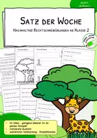 Vorschau - Arbeitsblätter - Satz der Woche - Satz des Tages - Rechtschreibtraining ab Klasse 2 - Deckblatt