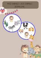 Vorschau - Spiele - Zoo Tiere Doppelspiel – Wild & Zoo Animals spielerisch entdecken! - Deckblatt
