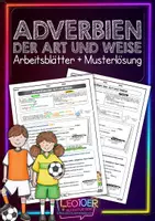 Vorschau - Arbeitsblätter - Adverbien der Art und Weise • AB mit Musterlösung - Deckblatt