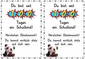 Vorschau - Mal- und Bastelvorlagen - 100 Tage Schulkind für deine Pandaklasse - Seite 2