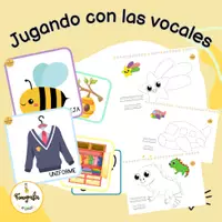 Vista previa - Hojas de trabajo - Jugando con las vocales - Portada