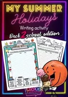 Vorschau - Arbeitsblätter - My summer holidays (Back 2 school edition) • Writing activity - Deckblatt