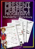 Vorschau - Arbeitsblätter - Present perfect progressive • ABs + Musterlösung - Deckblatt