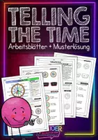 Vorschau - Arbeitsblätter - Telling the time • ABs + Musterlösung - Deckblatt