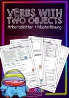 Vorschau - Arbeitsblätter - Verbs with two objects • ABs + Musterlösung - Deckblatt