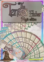 Vorschau - Mal- und Bastelvorlagen - Tenses-Fächer 🧌 MAGIC EDITION - Deckblatt