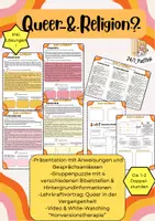 Vorschau - Arbeitsblätter - Queer und Religion? LGBTQ* und das Christentum (inkl. Lösungen!) - Deckblatt