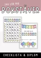 förhandsvisning - Lära bokstäver - checklista och diplom - försättsblad