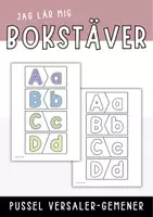 förhandsvisning - Pussel: para ihop alfabetet - försättsblad