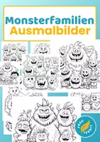 Vorschau - Mal- und Bastelvorlagen - Monsterfamilien zum Anmalen 13 Ausmalbilder Halloween - Deckblatt