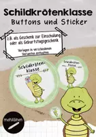 Vorschau - Mal- und Bastelvorlagen - Schildkrötenklasse | Wachsendes Paket - Seite 1