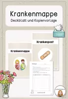 Vorschau - Arbeitsblätter - Krankenmappe / Krankenpost - Deckblatt und Kopiervorlage - Deckblatt