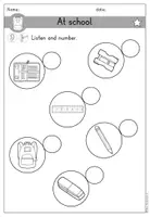 Vorschau - Arbeitsblätter - School things At school Arbeitsblatt 3fach differenziert - Englisch - Seite 2