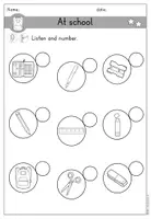 Vorschau - Arbeitsblätter - School things At school Arbeitsblatt 3fach differenziert - Englisch - Seite 3