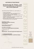 Vorschau - Stundenentwürfe - Erweiterung der Eltern- und Familienbildung im Rahmen des Elternabends - Deckblatt
