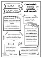 anteprima - Materiale di supporto/inclusione - Curiosità sulla scuola nel mondo (1) - Pagina di copertina