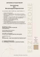Vorschau - Stundenentwürfe - Vertiefung der Beratungskompetenzen - Deckblatt