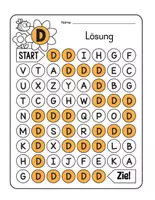 Vorschau - Arbeitsblätter - Buchstabenlabyrinth / Suchsel Buchstabe "D" inkl. Lösung - Seite 2