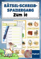 Vorschau - Arbeitsblätter - AnybookPro Material: Rätsel-Schreib-Spaziergang"IE" - Deckblatt