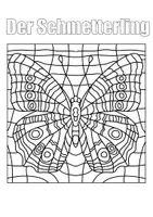 Vorschau - Mal- und Bastelvorlagen - Ausmalbild Schmetterling - Seite 1
