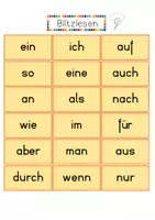 Vorschau - Arbeitsblätter - * Blitzlesen * : Häufigkeitswörter der deutschen Sprache - Seite 3