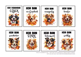 Vorschau - Anderer Materialtyp - Mutmachkarten Herbst Hunde | Positive Affirmationen für Selbstliebe & Selbstvertrauen | Klasse 3–6 - Seite 2