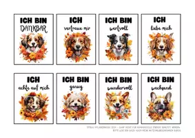 Vorschau - Anderer Materialtyp - Mutmachkarten Herbst Hunde | Positive Affirmationen für Selbstliebe & Selbstvertrauen | Klasse 3–6 - Seite 3