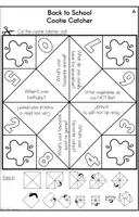 Vista previa - Hojas de trabajo - Back to School - Cootie Catcher - página 2
